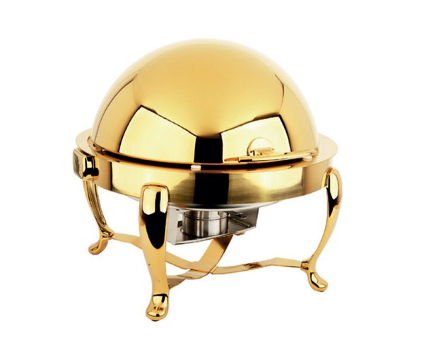 Imperus Round Chafing Dish All Gold Plated