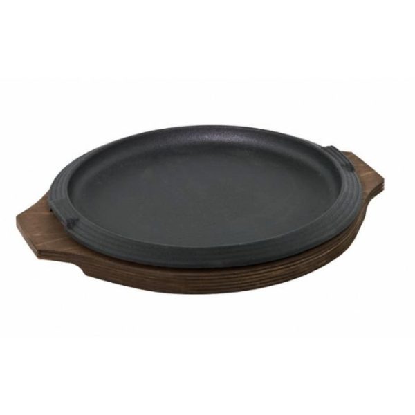 ILSA Enamelled cast-iron plate with wooden tray Basic Ø cm 26 - Image 2