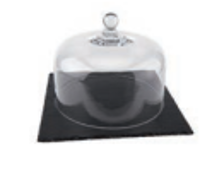 ILSA Square tray with glass dome