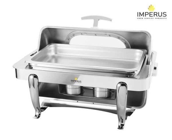 Imperus SS Rolltop Rectangle Chafing Dish – 8L