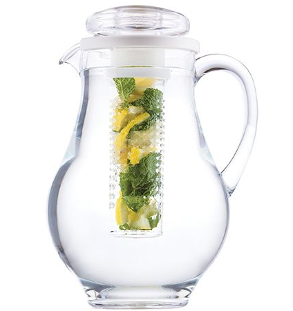 Tablecraft 328FIN Clear Polycarbonate 3/4 Gallon Infused Pitcher