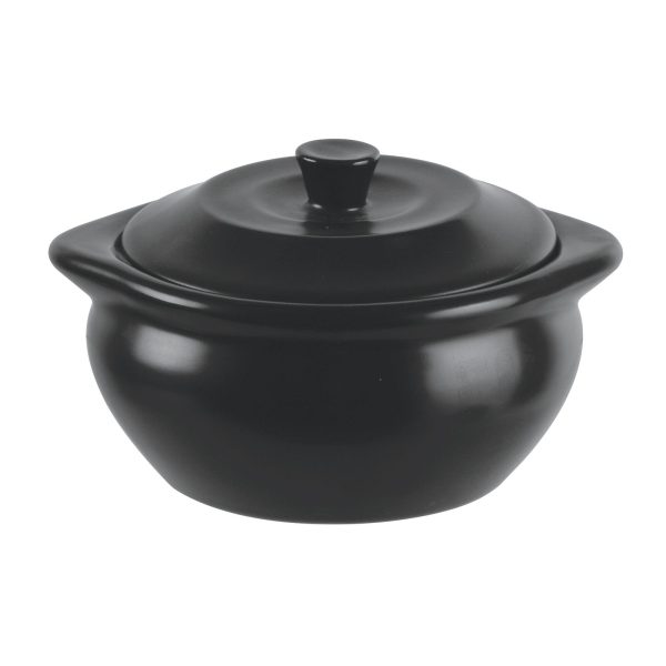 Paderno Saucepan W/Lid Ø 11,5 Cm Stoneware Black