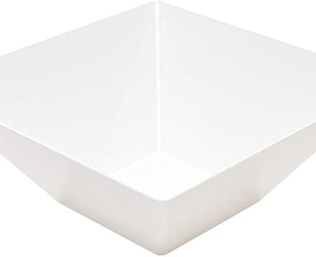 Tablecraft White Square Melamine Bowl - Frostone Collection 13.3 Qt. - Durable, Break-Resistant, and Stylish for Buffet & Catering Displays - Image 4