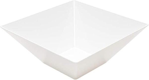 Tablecraft White Square Melamine Bowl - Frostone Collection 13.3 Qt. - Durable, Break-Resistant, and Stylish for Buffet & Catering Displays - Image 4