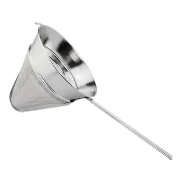 Imperus Bouillon Strainer – 22 cm Conical Fine Mesh Stainless Steel Strainer with Ergonomic Handle for Sauces, Broths, and Stocks – Heavy-Duty Kitchen Tool (528.BS22)