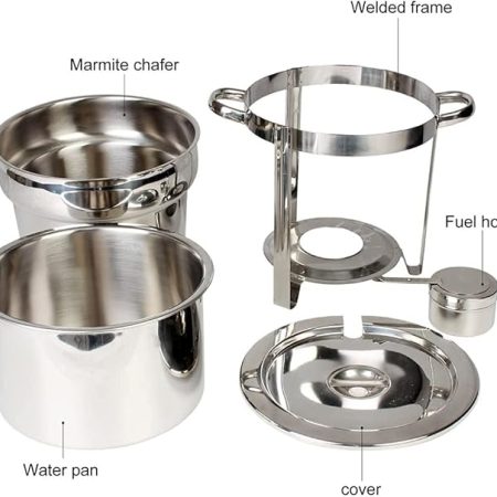 Imperus SS Soup Chafing Dish – 7 Ltr & 11 Ltr - Soup Chafing Dish, Stainless Steel Marmite Chafer Soup Warmer - Image 8