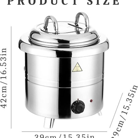 Imperus Electric SS Soup Turine – 13 Ltr - Commercial Electric Soup Warmer Pot - Image 2