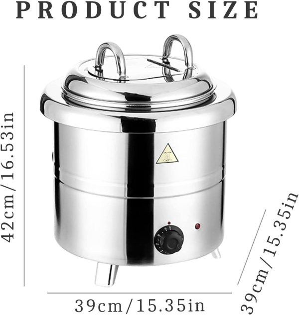 Imperus Electric SS Soup Turine – 13 Ltr - Commercial Electric Soup Warmer Pot - Image 2