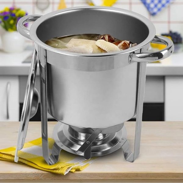 Imperus SS Soup Chafing Dish – 7 Ltr & 11 Ltr - Soup Chafing Dish, Stainless Steel Marmite Chafer Soup Warmer - Image 5