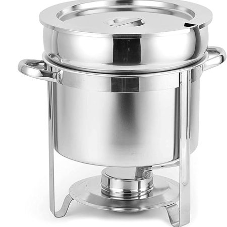 Imperus SS Soup Chafing Dish – 7 Ltr & 11 Ltr - Soup Chafing Dish, Stainless Steel Marmite Chafer Soup Warmer