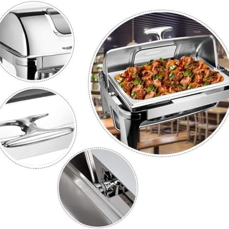 Imperus SS Rectangular Oblong Chafing Dish – 9 Ltr - Image 4