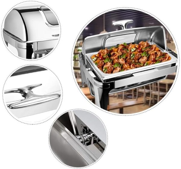 Imperus SS Rectangular Oblong Chafing Dish – 9 Ltr - Image 4