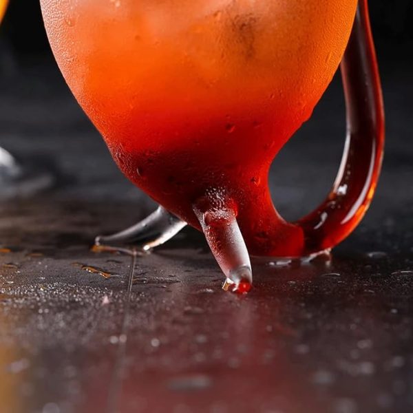 Bar Infusion 300ml Kangaroo Wine Cocktail Glass with Straw Tube – Unique 2-Leg Design - Image 7