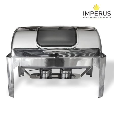 Imperus SS Rectangular Oblong Chafing Dish – 9 Ltr