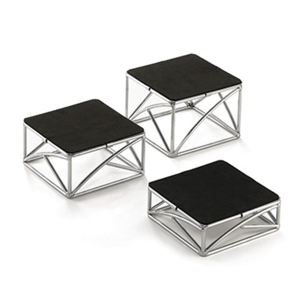 Tablecraft Square Non-Slip Riser, Set of 3