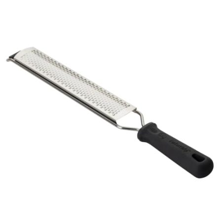 TableCraft 12 1/2" Microplane Grater/Zester w/ Ergonomic Soft Grip Handle, Black