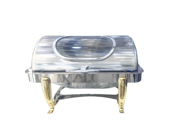 Imperus S-Series SS Oblong Chafing Dish - Chrome Gold legs - Image 4