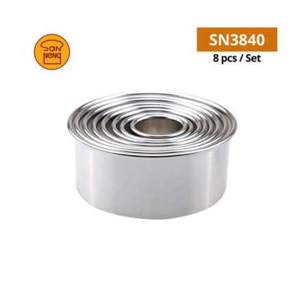 Sanneng SN3840 Stainless Steel Round Cutter (Set of 8pcs) - Image 2