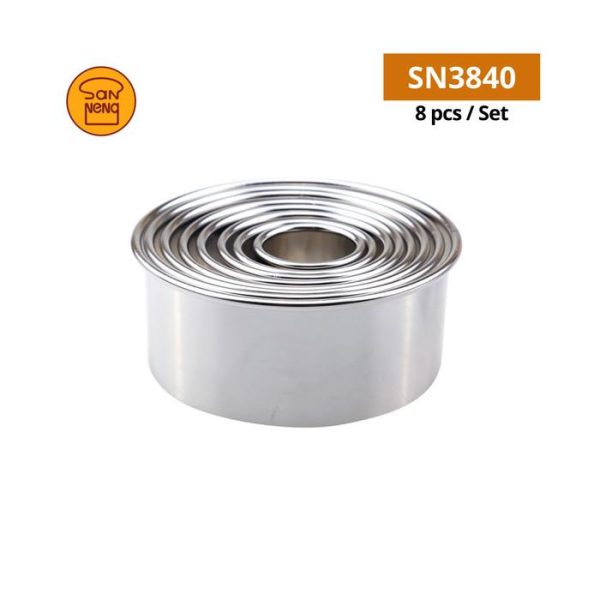 Sanneng SN3840 Stainless Steel Round Cutter (Set of 8pcs) - Image 2