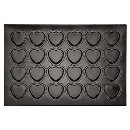 SANNENG SN9213 ALUSTEEL HEART CAKE MOULD-24 INDENT