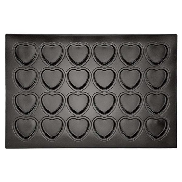 SANNENG SN9213 ALUSTEEL HEART CAKE MOULD-24 INDENT