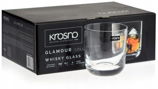 Krosno Whisky Glasses |  Glamour Collection | Set of 6 | 300 ML | Premium Clear Glass - Image 5