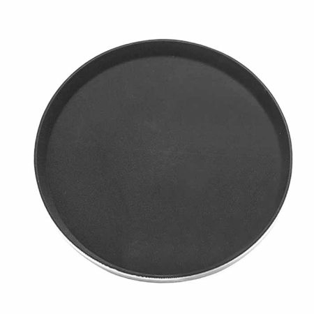 ILSA Serving Tray - Premium Non-Slip Fiberglass – Round with Reinforced Stainless Steel Edge - Image 2