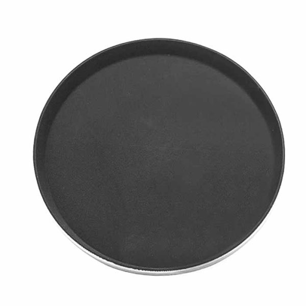 ILSA Serving Tray - Premium Non-Slip Fiberglass – Round with Reinforced Stainless Steel Edge - Image 2