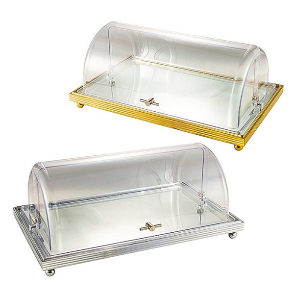 Imperus Tray with Roll Top Cover – Gold & Silver Options (58 x 39.5 x 23.5 cm) - Image 3