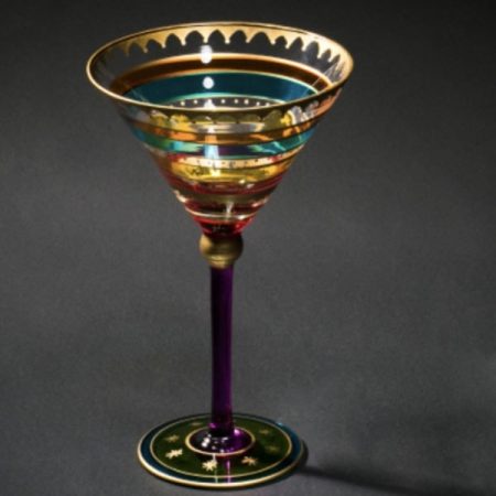 Bar Infusion Crystal Martini Glass – 250 ml V-Shape Colorful Cocktail Glass - Image 5