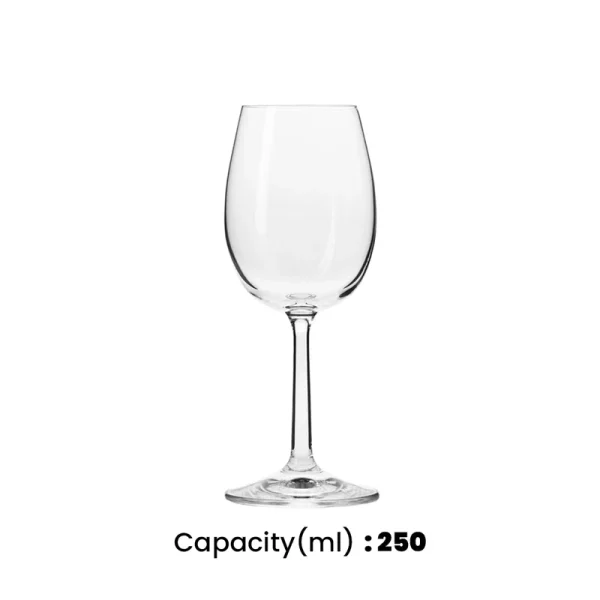 Krosno White Wine Glasses | Set of 6 | 250 ML | Pure Collection | Crystalline Glass | Dishwasher Safe | Elegant Long Stem Design - Image 6