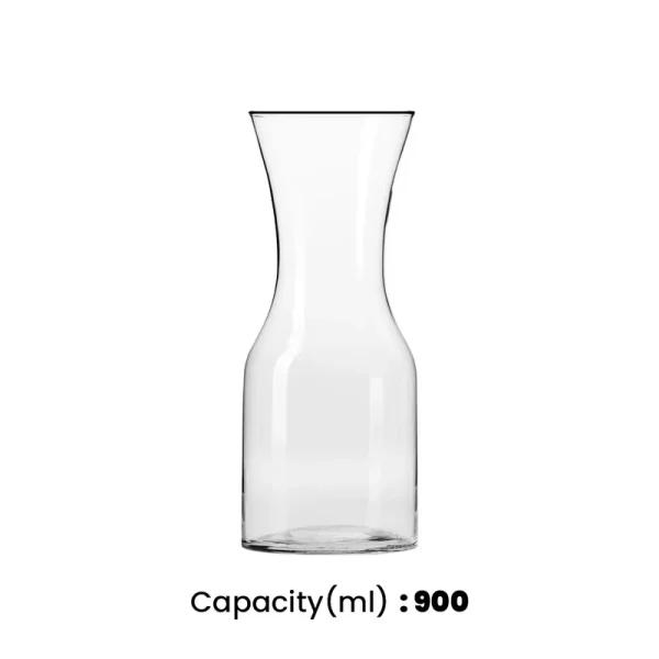 Krosno Glass Carafe | 900 ML | Elegant Minimalist Design | Dishwasher Safe | Perfect for Water, Wine, Juice & More - Image 2