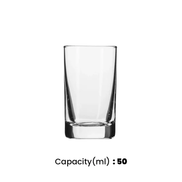 Krosno Vodka Shot Glasses | Set of 6 | 50 ML | Classic Cylindrical Design | Dishwasher Safe | Premium Transparent Glass - Image 2