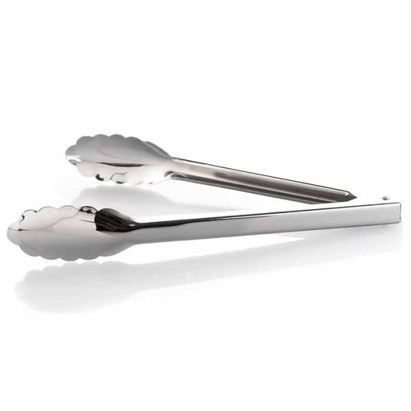 Imperus Utility Tongs  Stainless Steel 24 cm, 30 cm & 40 cm Sizes | Heavy-Duty, Heat-Resistant, Ergonomic Grip for Cooking, Grilling & Serving
