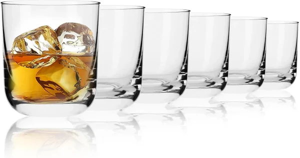 Krosno Whisky Glasses |  Glamour Collection | Set of 6 | 300 ML | Premium Clear Glass - Image 3
