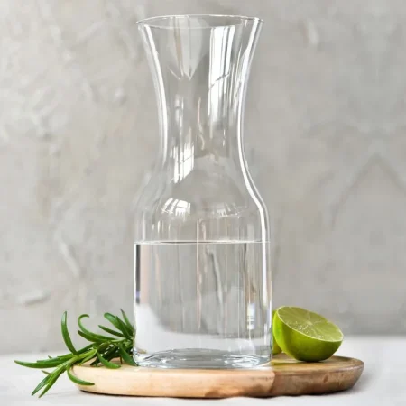 Krosno Glass Carafe | 900 ML | Elegant Minimalist Design | Dishwasher Safe | Perfect for Water, Wine, Juice & More