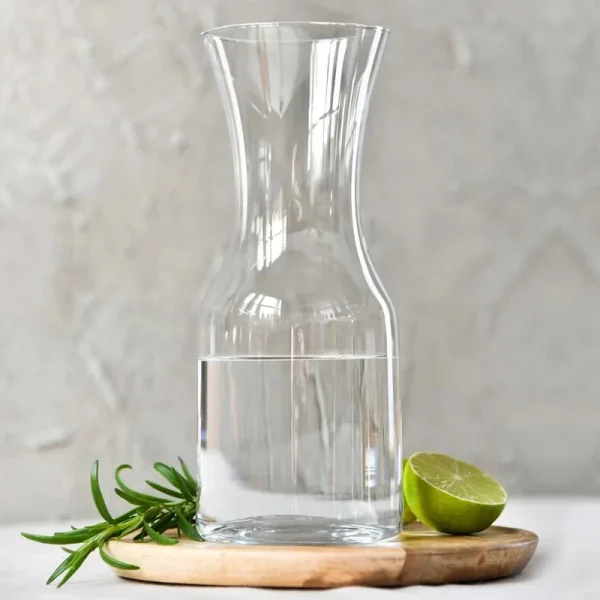Krosno Glass Carafe | 900 ML | Elegant Minimalist Design | Dishwasher Safe | Perfect for Water, Wine, Juice & More