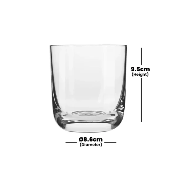 Krosno Whisky Glasses |  Glamour Collection | Set of 6 | 300 ML | Premium Clear Glass - Image 4