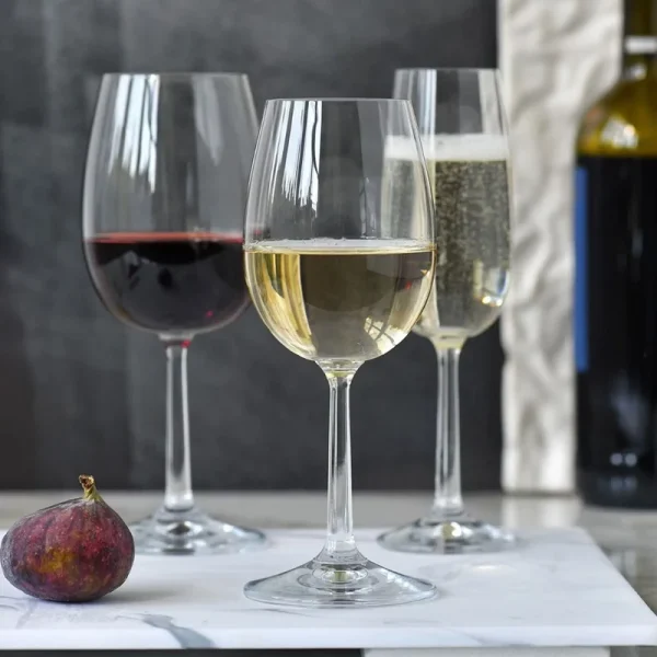 Krosno White Wine Glasses | Set of 6 | 250 ML | Pure Collection | Crystalline Glass | Dishwasher Safe | Elegant Long Stem Design - Image 2