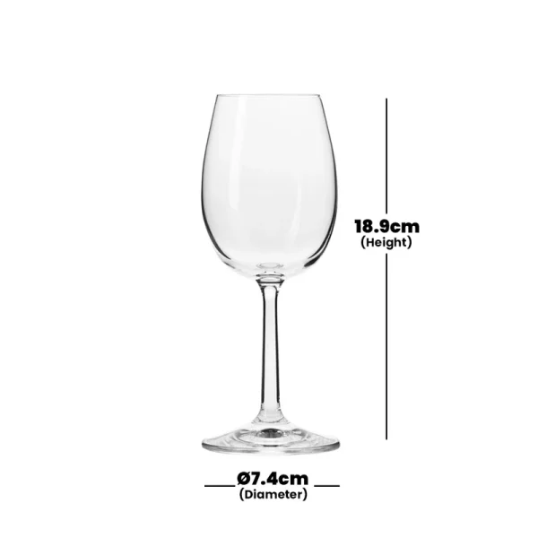 Krosno White Wine Glasses | Set of 6 | 250 ML | Pure Collection | Crystalline Glass | Dishwasher Safe | Elegant Long Stem Design - Image 3