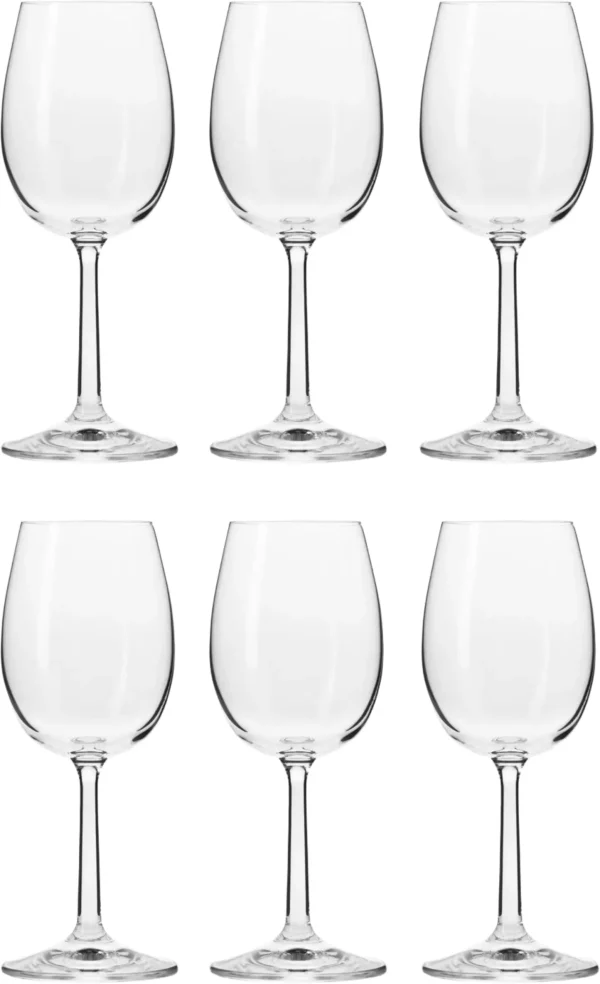 Krosno White Wine Glasses | Set of 6 | 250 ML | Pure Collection | Crystalline Glass | Dishwasher Safe | Elegant Long Stem Design - Image 4