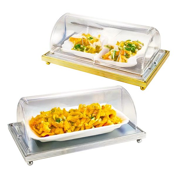 Imperus Tray with Roll Top Cover – Gold & Silver Options (58 x 39.5 x 23.5 cm)