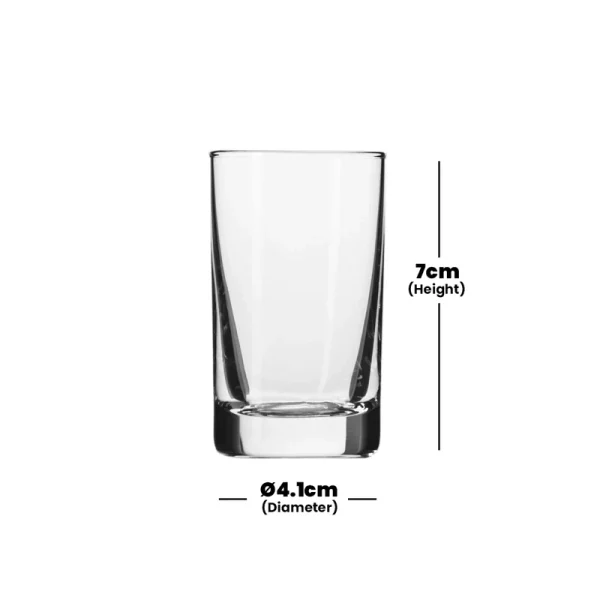 Krosno Vodka Shot Glasses | Set of 6 | 50 ML | Classic Cylindrical Design | Dishwasher Safe | Premium Transparent Glass - Image 6