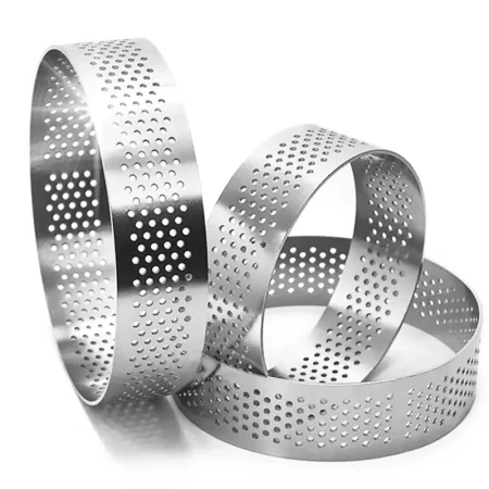 Imperus 30 cm Round Perforated Cake Ring – Stainless Steel Baking Mold for Cakes, Tarts & Cheesecakes