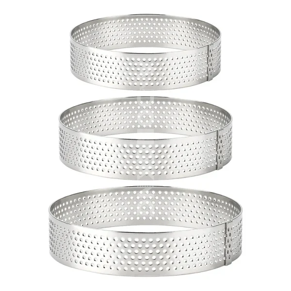 Imperus 30 cm Round Perforated Cake Ring – Stainless Steel Baking Mold for Cakes, Tarts & Cheesecakes - Image 2