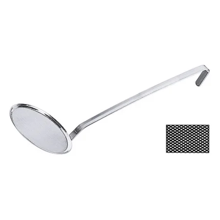 Imperus Stainless Steel Mesh Skimmer - RD Strip HDL – 28 cm Round Head with Ergonomic Strip Handle | Fine Mesh, Heat-Resistant, Ideal for Frying, Skimming & Straining