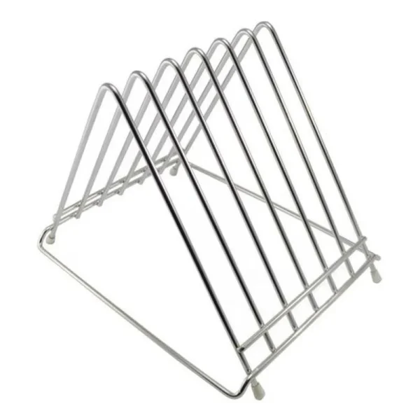 Imperus 6-Slot Wire Chopping Board Stand – Stainless Steel | Space-Saving Organizer with Airflow Design & Non-Slip Base for Hygienic Kitchen Storage