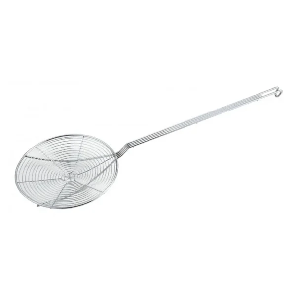 Imperus Wire Skimmer – Premium Stainless Steel, 26 cm Diameter, 45 cm Long Handle | Heat-Resistant, Ergonomic, Ideal for Frying, Boiling, and Blanching