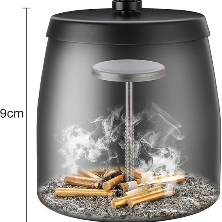 Bar Infusion Windproof Smokeless Stainless Steel Ash Tray  Covered - Image 5