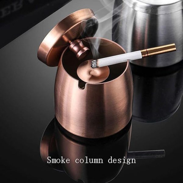 Bar Infusion Windproof Smokeless Stainless Steel Ash Tray  Covered - Image 9